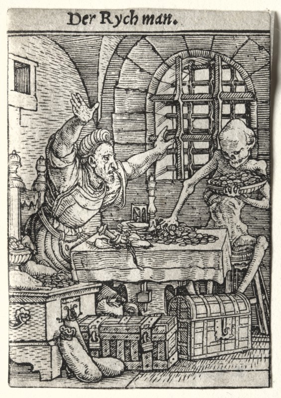 Dance of Death: The Miser, c. 1526. Creator: Hans Holbein (German, 1497/98-1543).