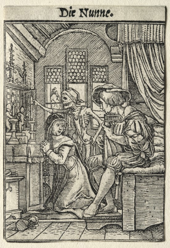 Dance of Death: The Nun. Creator: Hans Holbein (German, 1497/98-1543).