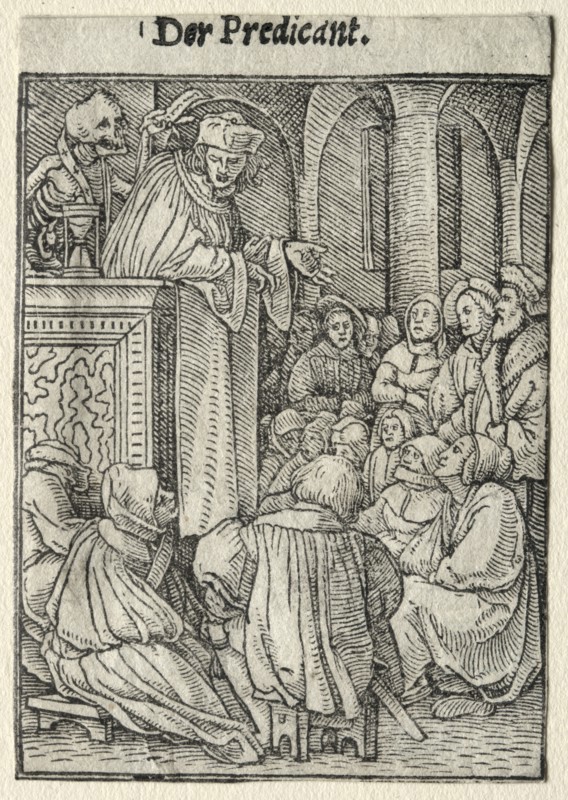 Dance of Death: The Preacher. Creator: Hans Holbein (German, 1497/98-1543).
