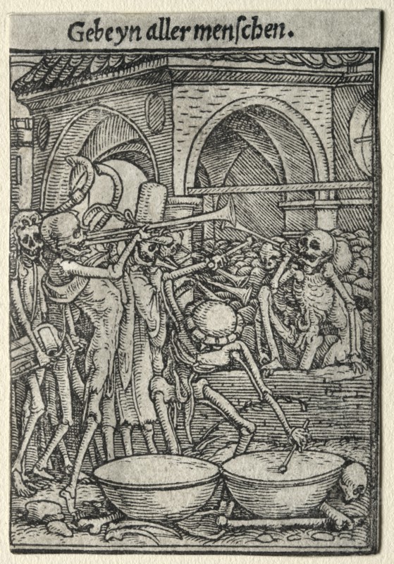 Dance of Death: The Trumpeters of Death. Creator: Hans Holbein (German, 1497/98-1543).