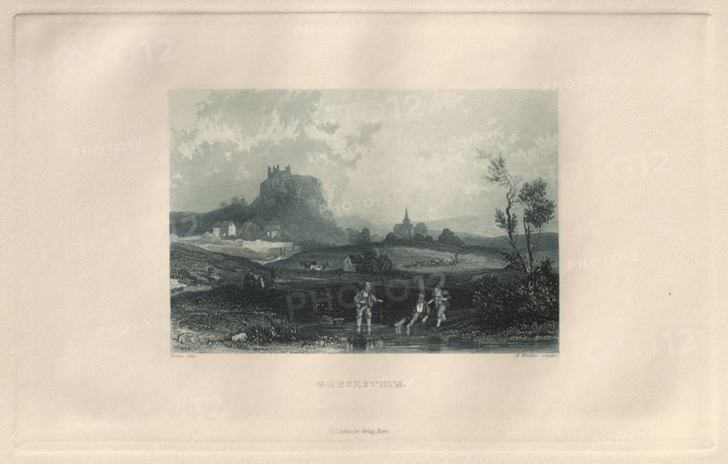 Das Malerische und Romantische Rheinland: Gerolstein, 1928. Creator: Henry Winkles (British, 1801-1900); Kurt Schroeder.