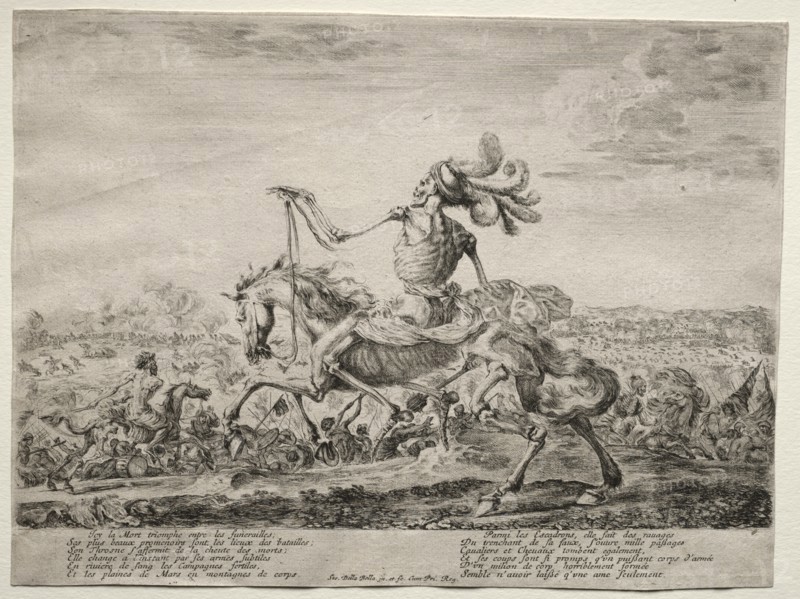 Death on the Battlefield, 1646-1647. Creator: Stefano Della Bella (Italian, 1610-1664).
