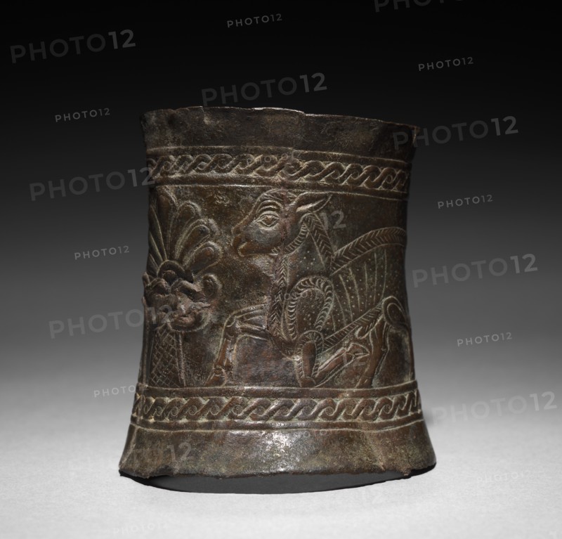 Decorated Cylinder, c. 1000-800 BC. Creator: Unknown.