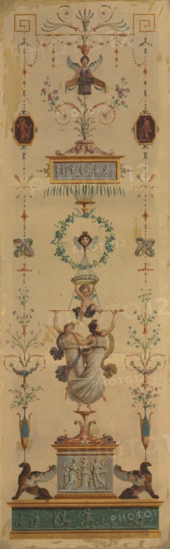Decorative Panel, 1790s. Creator: Pierre Rousseau (French, 1751-1829).