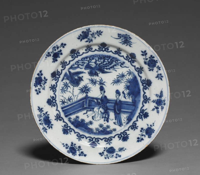 Delft Plate, c. 1690-1700. Creator: Adriaen Kocks (Dutch, active 1686-1701), attributed to.