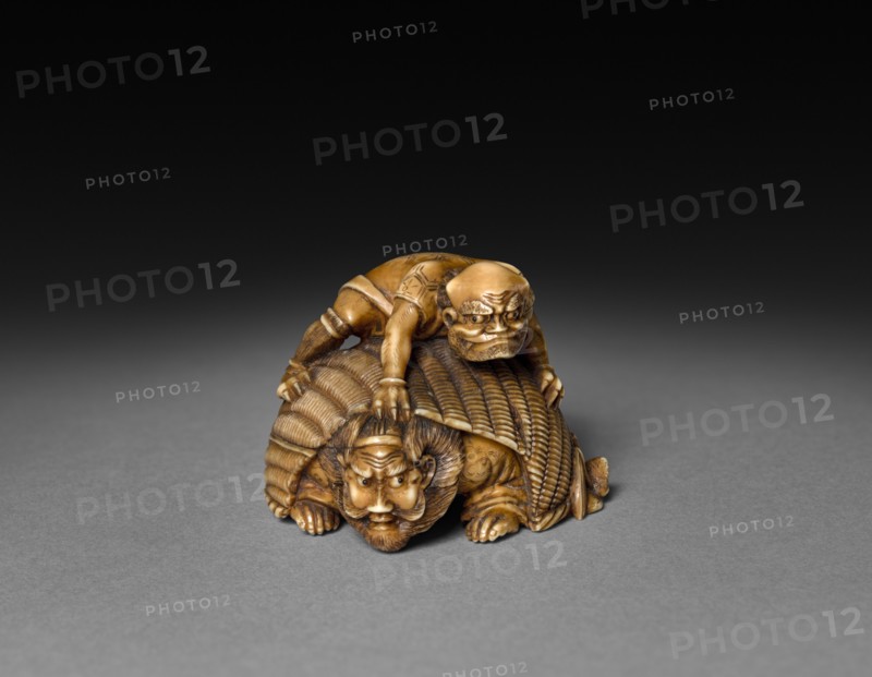 Demon Covering Shoki, 19th century. Creator: Unknown.
