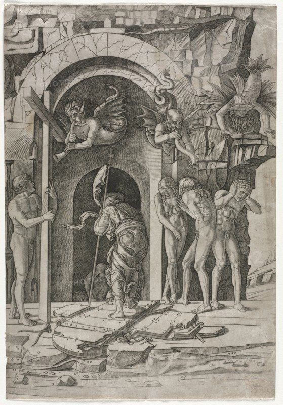 Descent into Limbo, c. 1490-1500. Creator: Giovanni Antonio da Brescia (Italian).