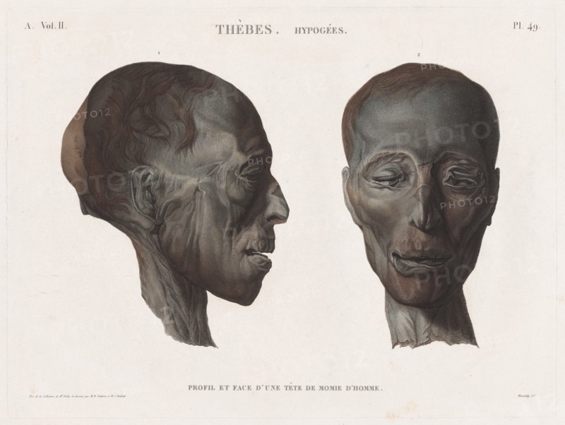 Description of Egypt: Thebes. Hypogees Vol. II, Pl. 49. Creator: Antoine Maxime Monsaldy (French, 1768-1816).
