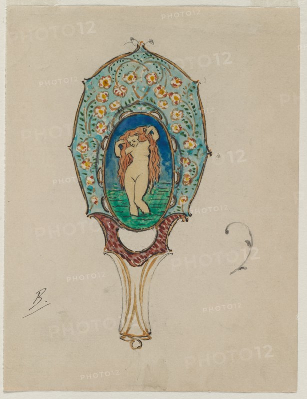 Design for a Hand Mirror, c. 1900-1902. Creator: Félix Bracquemond (French, 1833-1914).