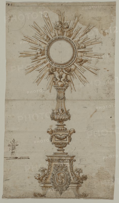 Design for a Monstrance, 1600s. Creator: Anonymous.