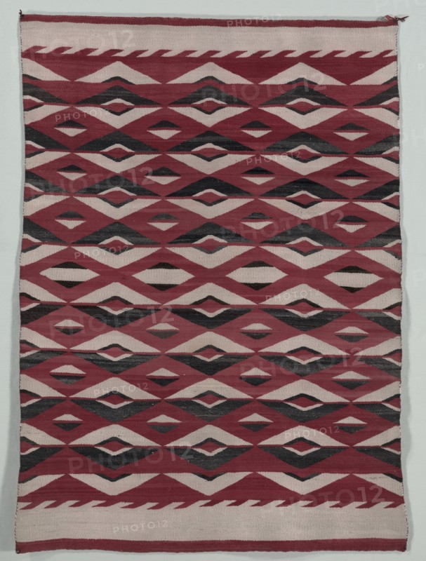 Diamond Network Style Rug, c. 1890-1900. Creator: Unknown.