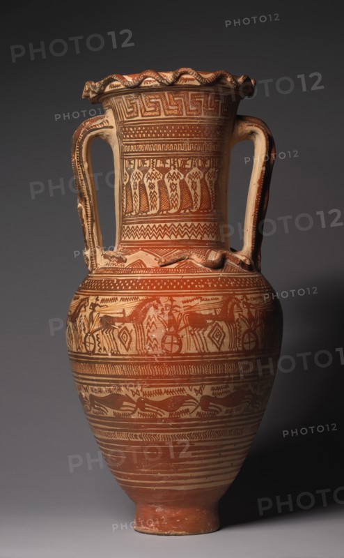 Dipylon Amphora, 8th Century BC. Creator: Workshop of Athens 894 (Greek), attributed to.