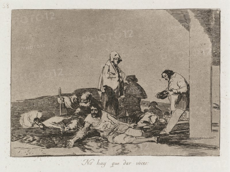 Disasters of War: Pl. 58, It is no use shouting , 1810-1813. Creator: Francisco de Goya (Spanish, 1746-1828); Real Academia.