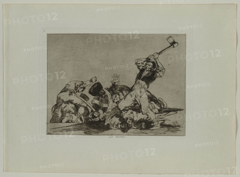 Disasters of War: Pl., 3, The Same (Thing) , 1810-1813. Creator: Francisco de Goya (Spanish, 1746-1828); Real Academia.