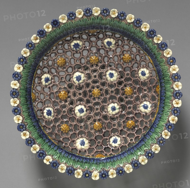 Dish with Open Work, late 1500s. Creator: Bernard Palissy (French, 1510-1589), circle of.