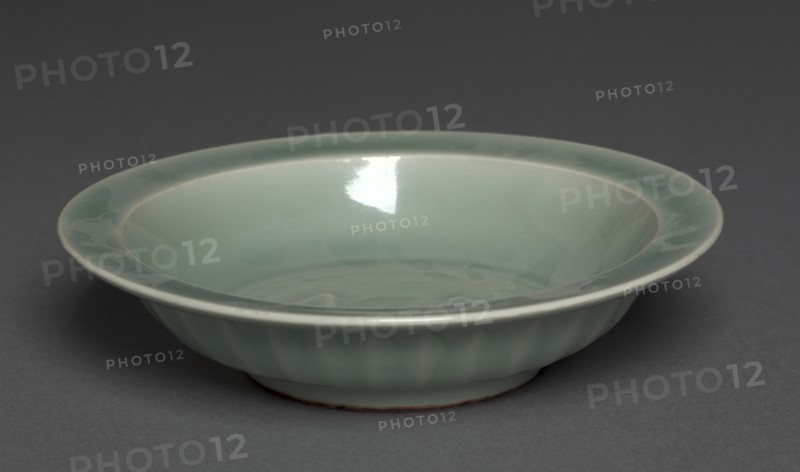Dish with Two Fish in Relief: Longquan Ware, mid-1200s. Creator: Unknown.