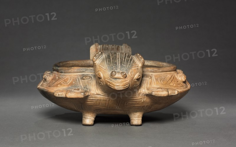 Double-Bat Bowl, c. 900-1550. Creator: Unknown.
