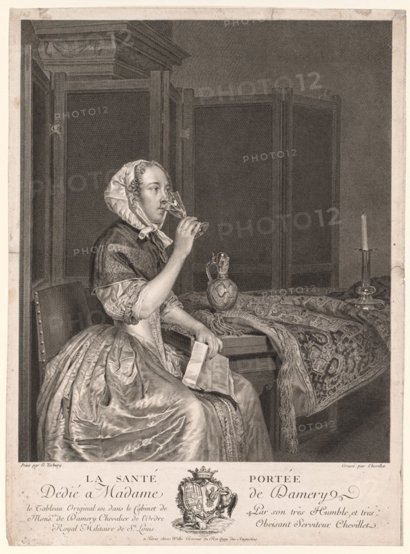 Drinking a Toast. Creator: Gerard ter Borch (Dutch, 1617-1681); Justus Chevillet (French, 1729-1802).