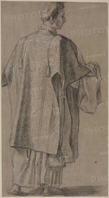 Ecclesiastic Seen from Behind, c. 1645/48. Creator: Anonymous.