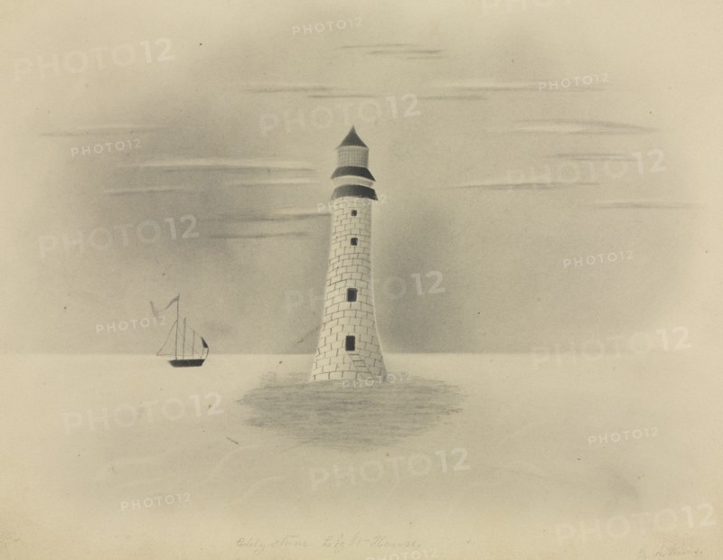 Eddystone Lighthouse, 1840. Creator: Mary Altha Nims (American, 1817-1907).
