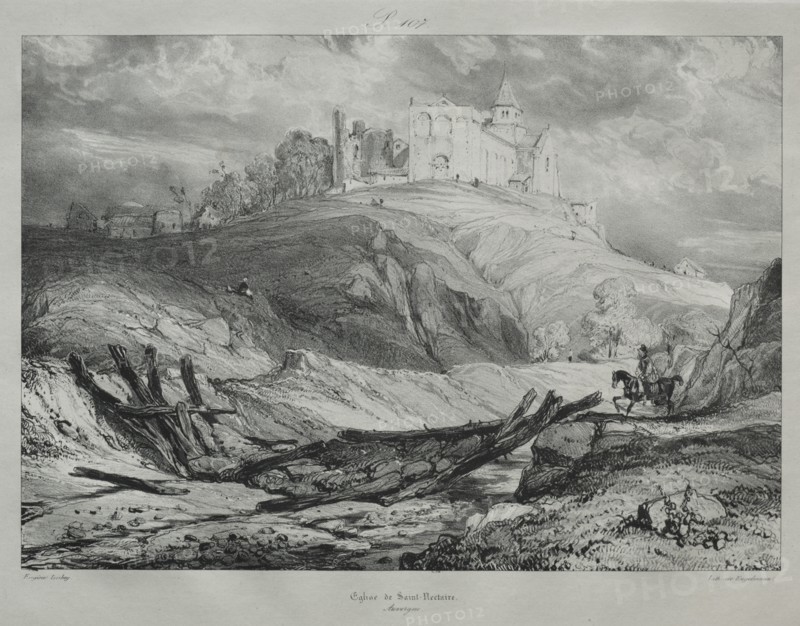 Église de St. Nectaire. Creator: Eugène Isabey (French, 1803-1886).