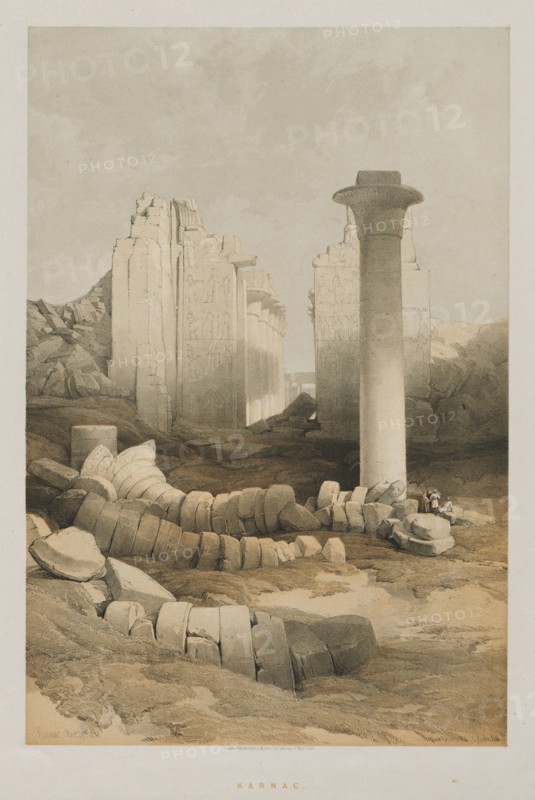 Egypt and Nubia, Volume II: Karnak, 1848. Creator: Louis Haghe (British, 1806-1885); F.G.Moon, 20 Threadneedle Street, London.