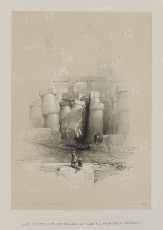 Egypt and Nubia, Volume II: Part of the Hall of Columns at Karnak, Thebes, 1847. Creator: Louis Haghe (British, 1806-1885); F.G.Moon, 20 Threadneedle Street, London.