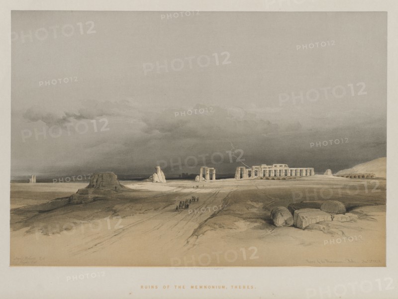 Egypt and Nubia, Volume II: Ruins of Memnonium, Thebes, 1847. Creator: Louis Haghe (British, 1806-1885); F.G.Moon, 20 Threadneedle Street, London.