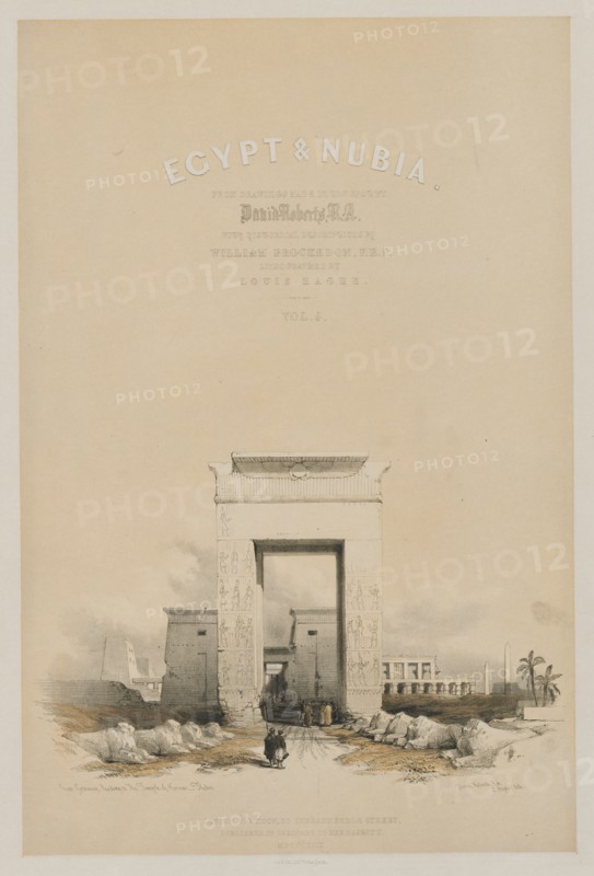 Egypt and Nubia: Frontispiece Volume V, 1849. Creator: Louis Haghe (British, 1806-1885); F.G.Moon, 20 Threadneedle Street, London.