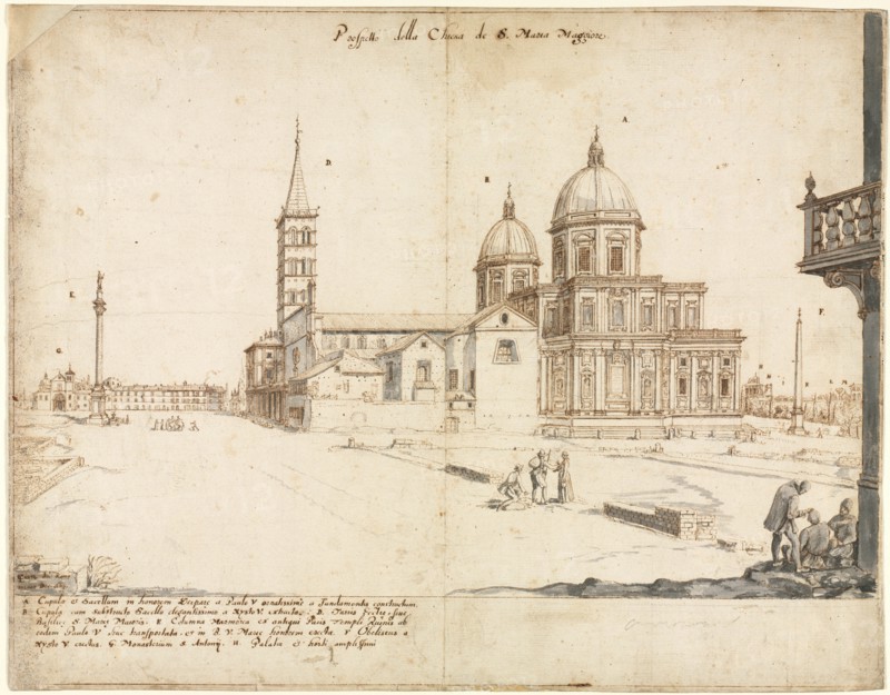 Eighteen Views of Rome: The Basilica of Santa Maria Maggiore, 1664. Creator: Lievin Cruyl (Flemish, c. 1640-c. 1720).