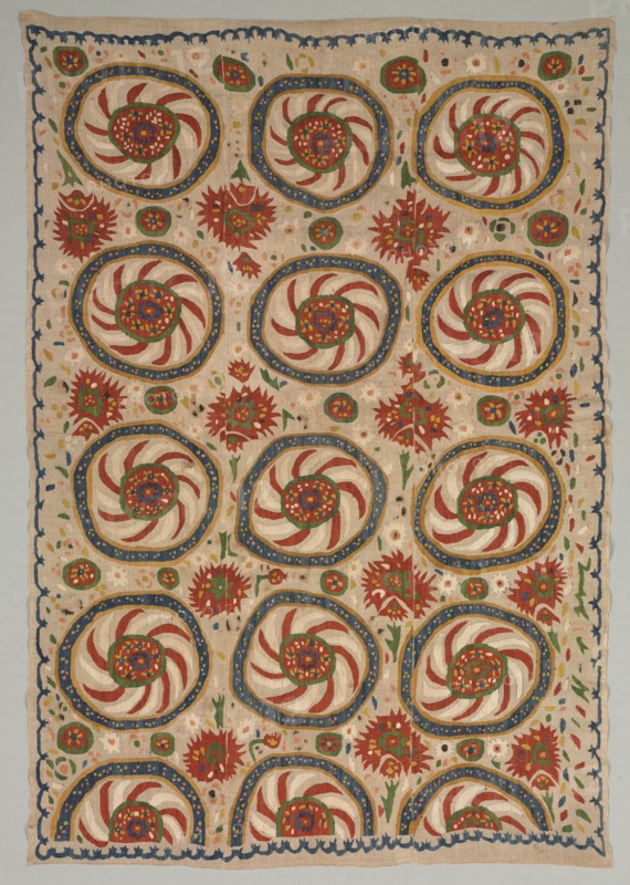 Embroidered Cover or Curtain, 17th-18th century. Creator: Unknown.