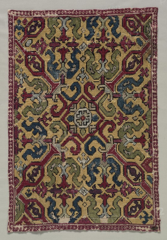 Embroidered Cushion Cover, 17th-18th century. Creator: Unknown.