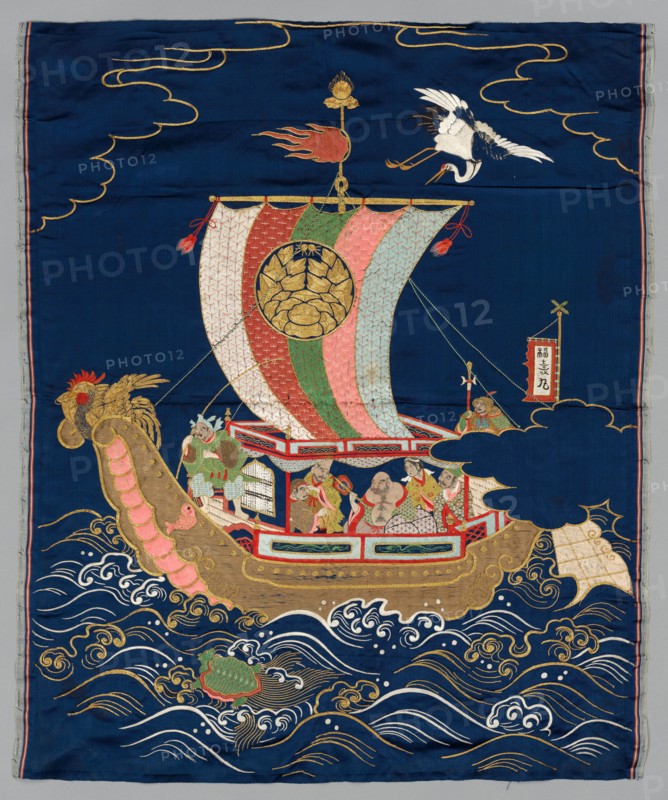 Embroidered Fukusa, late 1800s-early 1900s. Creator: Unknown.