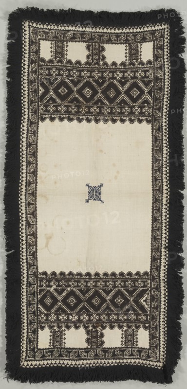 Embroidered Mat or a Paños de Ofrenda, 19th century. Creator: Unknown.
