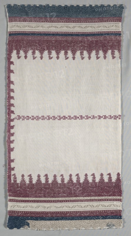 Embroidered Pillow Case, 19th century. Creator: Unknown.