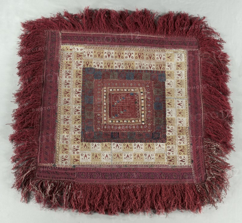 Embroidered Square, 1800s. Creator: Unknown.