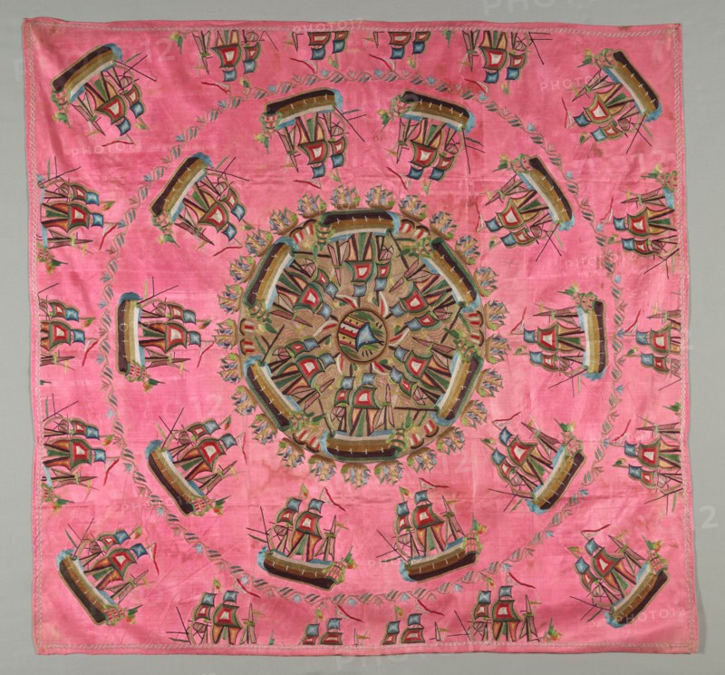 Embroidered Square, 18th-19th century. Creator: Unknown.
