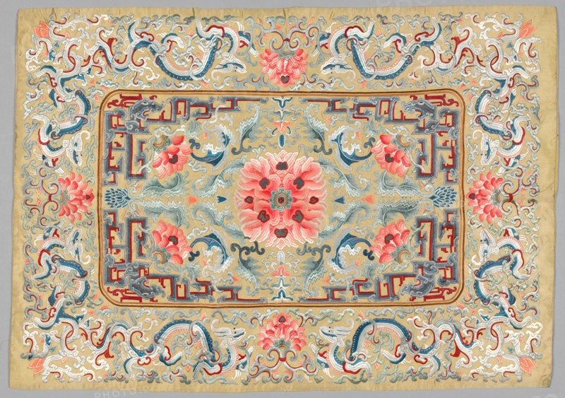 Embroidered Square, late 1800s. Creator: Unknown.