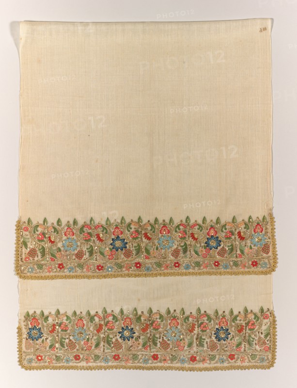 Embroidered towel, 1800s. Creator: Unknown.