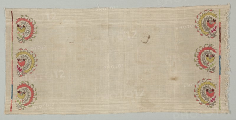Embroidered Towel, 19th century. Creator: Unknown.