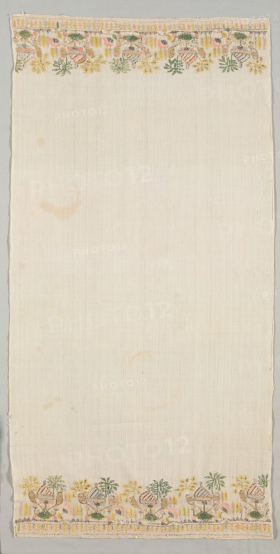 Embroidered Towel, mid 18th century. Creator: Unknown.