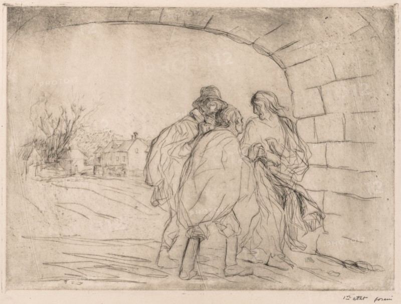 Encounter Under the Vault. Creator: Jean Louis Forain (French, 1852-1931).