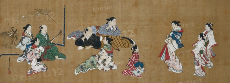 Entertainment Scene, 18th century. Creator: Miyagawa Ch?shun (Japanese, 1683-1753).