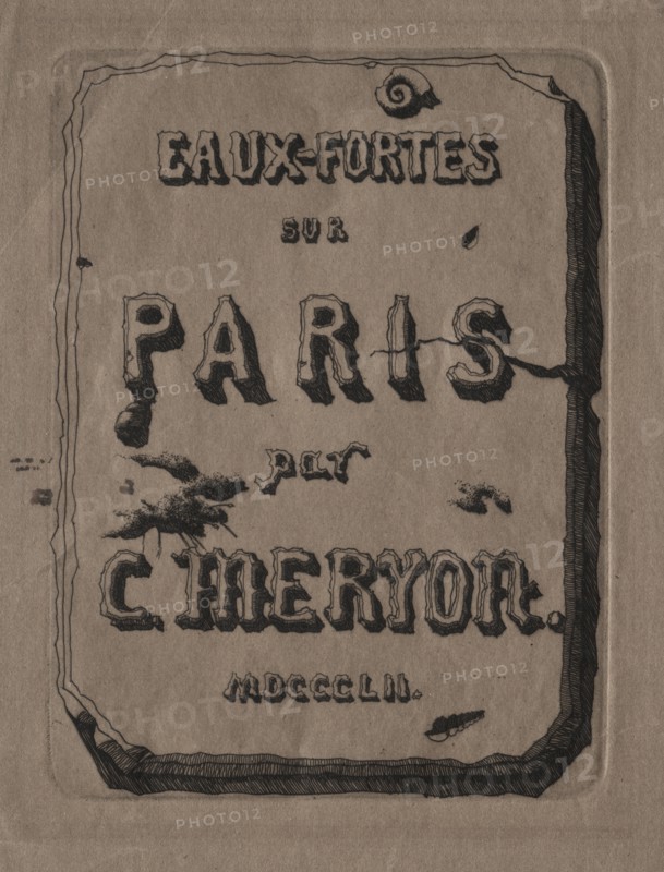 Etchings of Paris: Title Page, 1852. Creator: Charles Meryon (French, 1821-1868).
