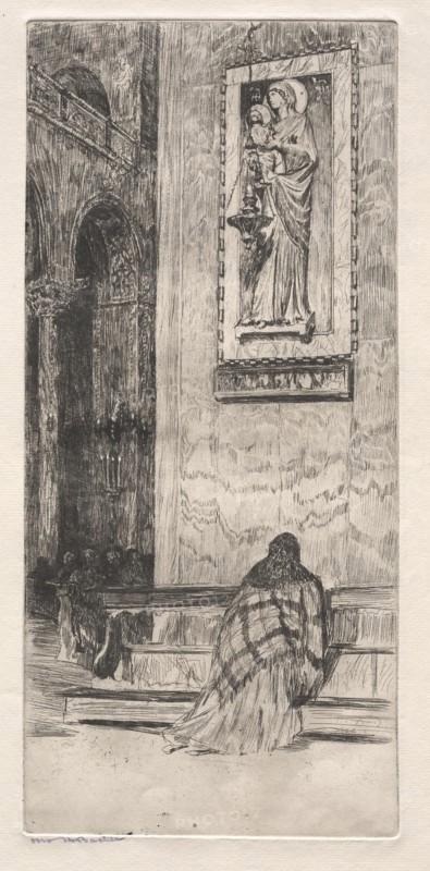 Etchings of Venice: St. Marks, 19th century. Creator: Otto H. Bacher (American, 1856-1909).