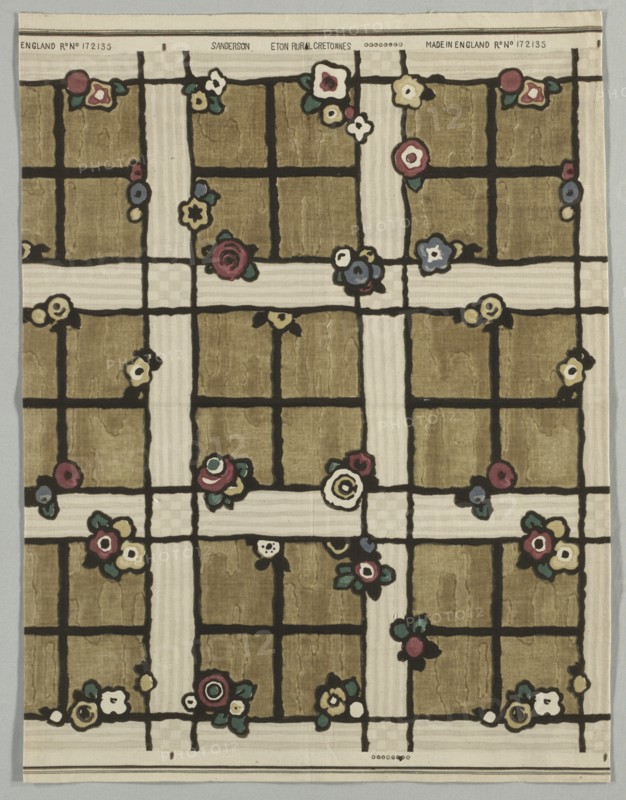 Eton Rural Cretonne (No. 172135), late 19th century. Creator: Unknown.