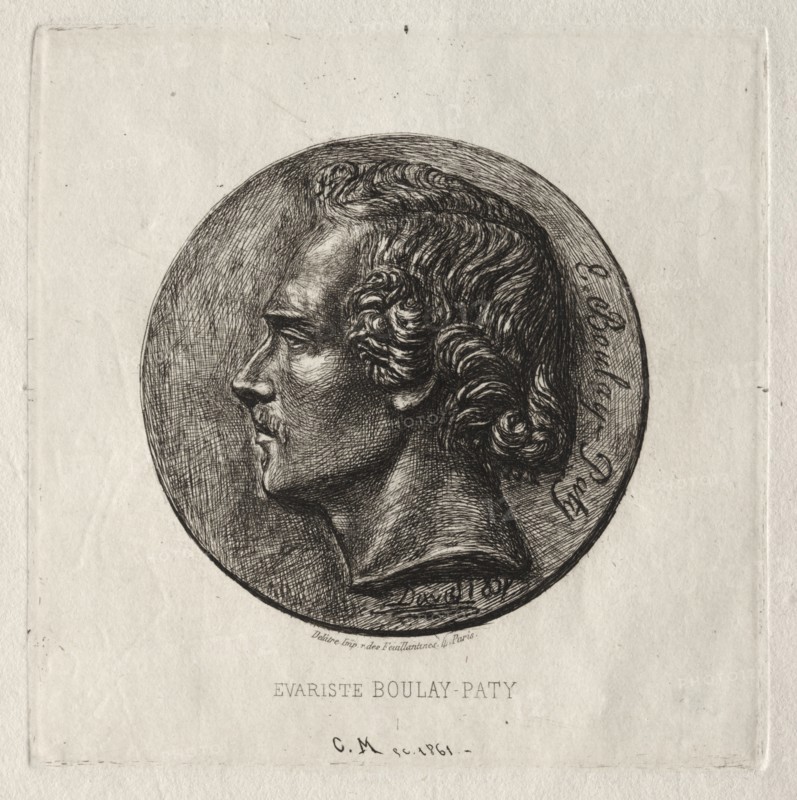 Evariste Boulay-Paty; a Poet, 1861. Creator: Charles Meryon (French, 1821-1868).