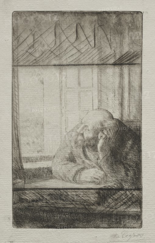 Evening at the Window. Creator: Alphonse Legros (French, 1837-1911).