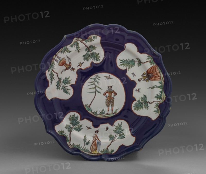 Faience Plate, c. 1760. Creator: Felice Clerici (Italian).