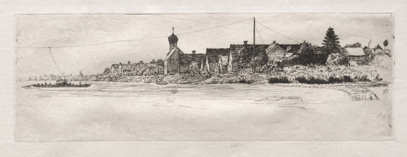 Ferry at Schwabel Weiss, 1879. Creator: Otto H. Bacher (American, 1856-1909).